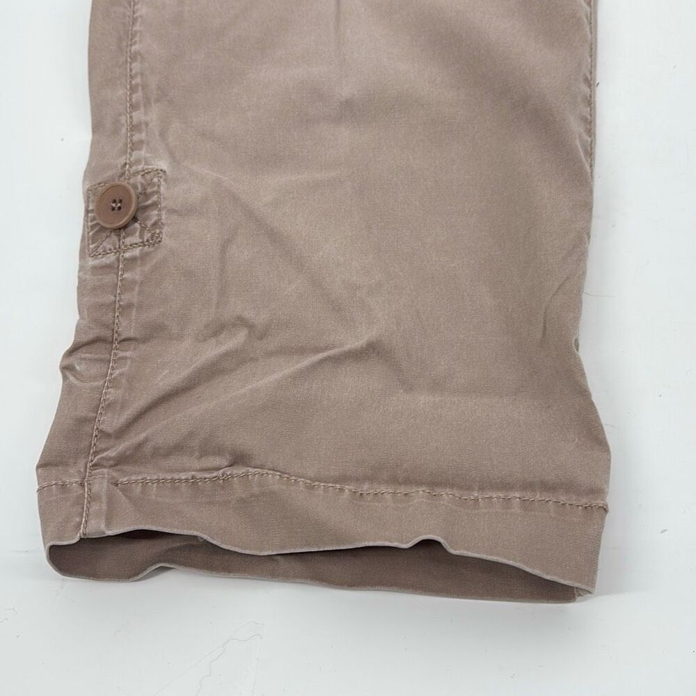 Eileen Fisher Roll-Cuff Cotton Lyocell Blend Cropped Capri Pants Beige Size PP - Picture 7 of 12